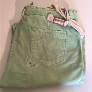 True religion light green  size 32/32